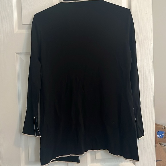 Sonia black and white long sleeve cardigan. - Picture 3 of 5